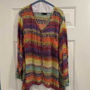 New Directions Multicolor Patterned Top